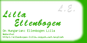 lilla ellenbogen business card
